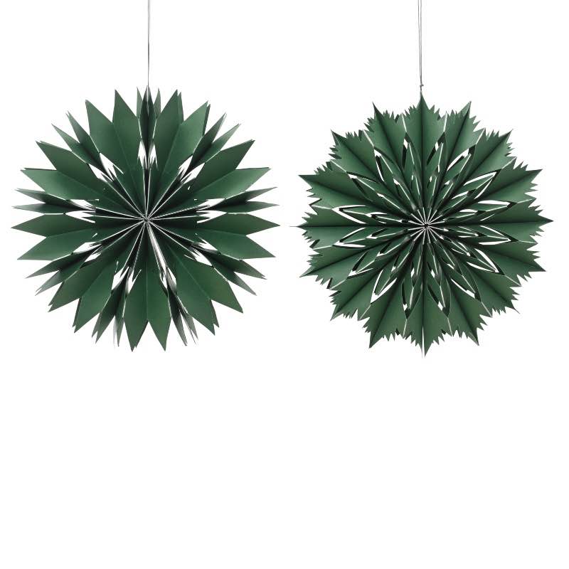 Set of 10 Hanging Paper Stars, 11.75